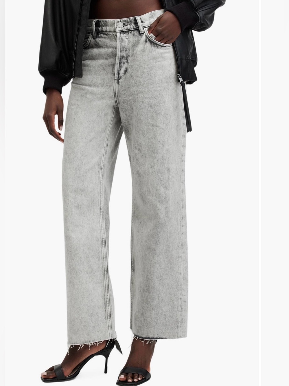 Wendel Raw Hem Ankle Straight Leg Jeans